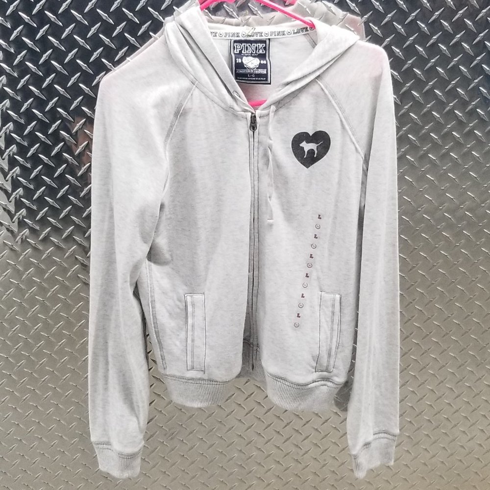 PINK Victoria's Secret GrayFull-Zip Hoodie